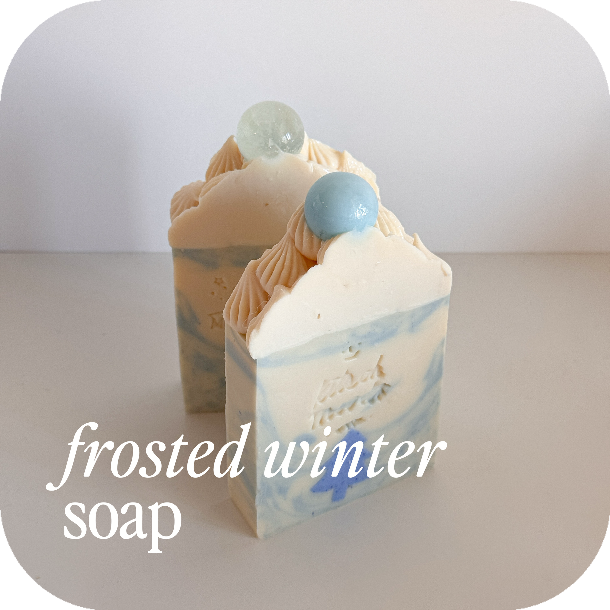 frosted winter soap