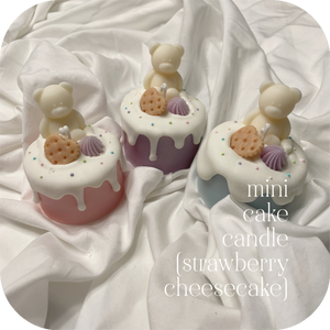 mini cake candle (strawberry cheesecake)