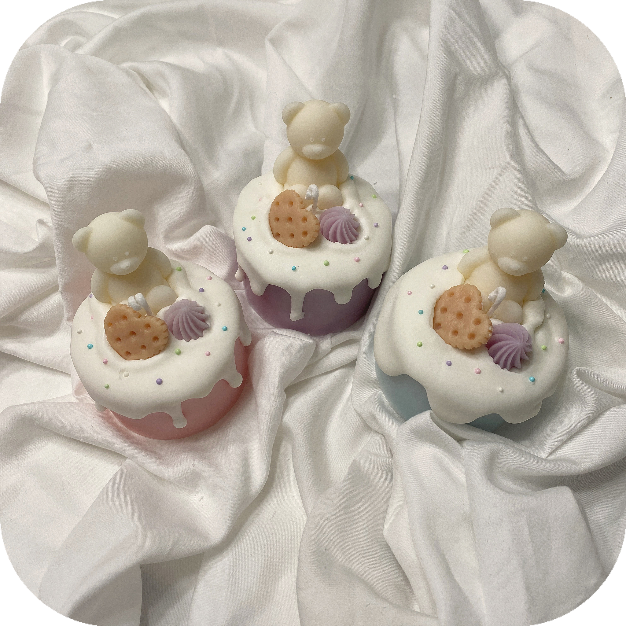 mini cake candle (strawberry cheesecake)